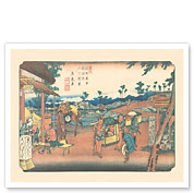 Kumagai-shuku Station - from Sixty-nine Stations of Kiso Road - c. 1800's - Fine Art Prints & Posters