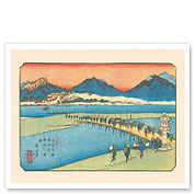 Honjō-shuku Station - from Sixty-nine Stations of Kiso Road - c. 1800's - Fine Art Prints & Posters