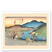 Takasaki-shuku Station - from Sixty-nine Stations of Kiso Road - c. 1800's - Fine Art Prints & Posters