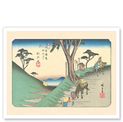 Matsuida-shuku Station - from Sixty-nine Stations of Kiso Road - c. 1800's - Giclée Art Prints & Posters