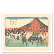 Oiwake-shuku Station - from Sixty-nine Stations of Kiso Road - c. 1800's - Giclée Art Prints & Posters