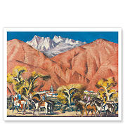Palm Springs, California - United Air Lines - c. 1951 - Giclée Art Prints & Posters