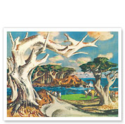 Monterey Peninsula, California - United Air Lines - c. 1951 - Giclée Art Prints & Posters