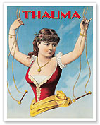 Thauma the Magician - Living Half Lady Illusion - c. 1892 - Giclée Art Prints & Posters