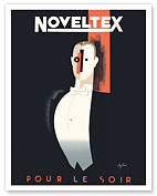 Noveltex - Tuxedo Shirts, For the Evening (Pour Le Soir) - c. 1935 - Giclée Art Prints & Posters