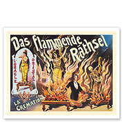 The Flaming Rathsel (Das Flammende Räthsel) - The Cremation Illusion - c. 1898 - Fine Art Prints & Posters