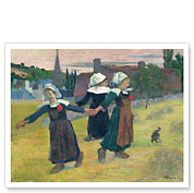 Breton Girls Dancing - Pont-Aven, France - c. 1888 - Giclée Art Prints & Posters