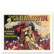 Samri S. and Miss Kitty Baldwin - In Oriental Hypnotic Dream Visions - c. 1890 - Fine Art Prints & Posters