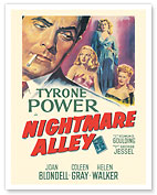 Nightmare Alley - Starring Tyrone Power - c. 1947 - Fine Art Prints & Posters