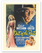 Out of the Past - Starring Robert Mitchum Jane Greer - c. 1947 - Fine Art Prints & Posters