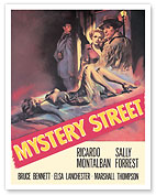 Mystery Street - Starring Ricardo Montalban and Sally Forrest - c. 1950 - Fine Art Prints & Posters