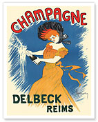 Delbeck Champagne - Reims France - c. 1902 - Fine Art Prints & Posters