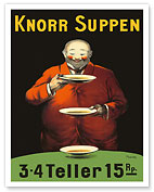 Knorr Soups (Suppen) - 3-4 Plates for 15 cents - c. 1934 - Fine Art Prints & Posters