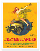 La 15hp Bellanger - The Most Advantageous Car on the World Market - c. 1921 - Fine Art Prints & Posters