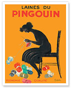 Pinqouin Wool Yarns (Laines du Pingouin) - c. 1920 - Fine Art Prints & Posters
