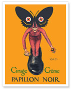 Papillon Noir - Black Butterfly Shoe Polish (Cirage Créme) - c. 1921 - Fine Art Prints & Posters