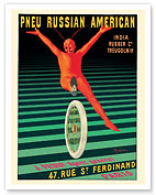 Pneu Russian American Bicycle Tires - c. 1909 - Fine Art Prints & Posters