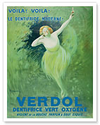 Verdol - The Oxygenated Green Toothpaste (Dentifrice Vert Oxygéné) - c. 1911 - Fine Art Prints & Posters