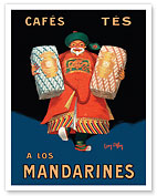 Coffee and Teas at the Mandarines (Cafés Tés a los Mandarines) - Fine Art Prints & Posters