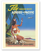 Across the Pacific to Hawaii - Fly Canadian Pacific Air Lines - c. 1950 - Fine Art Prints & Posters