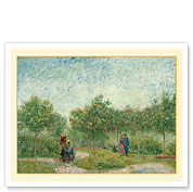 Garden in Montmarte with Lovers - Paris France - c. 1887 - Fine Art Prints & Posters