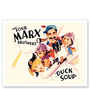 Duck Soup - Starring the Four Marx Brothers - Groucho Harpo Chico Zeppo - c. 1933 - Fine Art Prints & Posters