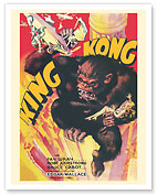 King Kong - Starring Fay Wray & Robert Armstrong - c. 1933 - Fine Art Prints & Posters