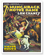 The Hunchback of Notre Dame - Starring Lon Chaney - c. 1923 - Fine Art Prints & Posters