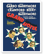 Grand Hotel - Starring Greta Garbo John Barrymore Joan Crawford Wallace Beery - c. 1932 - Fine Art Prints & Posters