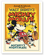 Mickey’s Nightmare - Starring Mickey Mouse - c. 1932 - Fine Art Prints & Posters