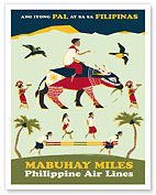 Philippines Air Lines - Mabuhay Miles - c. 1950 - Fine Art Prints & Posters