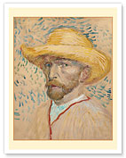 Self-Portrait with Straw Hat - c. 1887 - Fine Art Prints & Posters