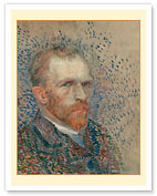 Self-Portrait - Pointillism Style - c. 1887 - Fine Art Prints & Posters