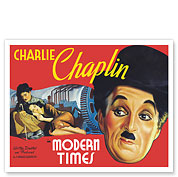 Modern Times - Starring Charlie Chaplin - c. 1936 - Fine Art Prints & Posters