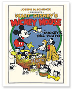 Mickey’s Pal Pluto - Starring Mickey Mouse & Pluto - c. 1933 - Fine Art Prints & Posters