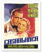 Casablanca - Starring Humphrey Bogart, Ingrid Bergman, Paul Henreid - c. 1953 - Fine Art Prints & Posters