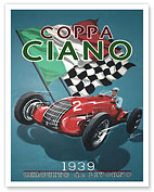 1939 Coppa Ciano Italian Automobile Race - Fine Art Prints & Posters
