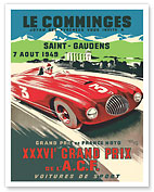1949 Le Comminges Grand Prix - XXXVI Grand Prix of the ACF - Ferrari 166 - Fine Art Prints & Posters