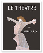 Le Théatre De Cappiello - Portrait of Sarah Bernhardt - c. 1903 - Fine Art Prints & Posters