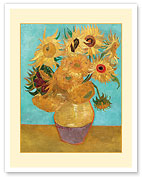 Vase with Twelve Sunflowers - c. 1888 - Fine Art Prints & Posters