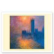 The Houses of Parliament in London at Sunset - c. 1904 - Fine Art Prints & Posters