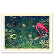 Flamingo and Flowers - c. 1907 - Fine Art Prints & Posters