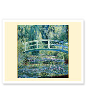 Water Lilies and Japanese Bridge - Giverny Gardens France - c. 1899 - Fine Art Prints & Posters