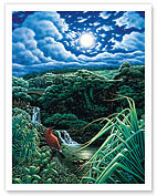 Full Moon over Seven Sacred Pools, Hana, Maui, Hawaii - Giclée Art Prints & Posters