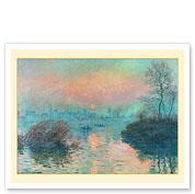 Sun Setting on the Seine at Lavacourt France - Winter Effect - c. 1880 - Fine Art Prints & Posters