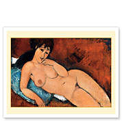 Nude on a Blue Cushion (Nudo su Cuscino Blu) - c. 1917 - Fine Art Prints & Posters