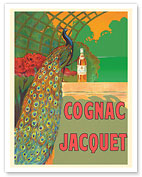 Jacquet French Cognac - Peacock - c. 1910 - Fine Art Prints & Posters