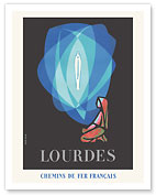 Our Lady of Lourdes - Saint Bernadette - French National Railroads - c. 1962 - Giclée Art Prints & Posters
