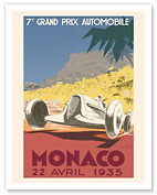 7th Grand Prix Monaco 1935 - Formula One Auto Racing - Fine Art Prints & Posters