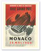 1960 XVIII Monaco Grand Prix - Formula 1 - Drivers World Championship - Fine Art Prints & Posters